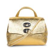 Gouden Leren Postina Tas Mondello Stijl Zanellato , Yellow , Dames