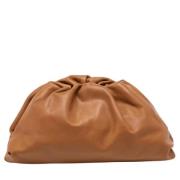 Pre-owned Leather clutches Bottega Veneta Vintage , Brown , Dames