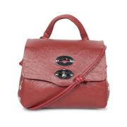 Bordeaux Leren Crossbody Tas Mondello Stijl Zanellato , Red , Dames