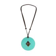 Pre-owned Fabric necklaces Hermès Vintage , Blue , Dames