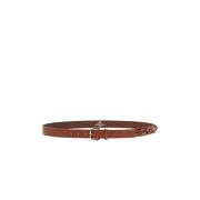 Gevlochten leren riem met gegraveerde gesp Max Mara Weekend , Brown , ...