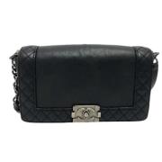 Pre-owned Leather chanel-bags Chanel Vintage , Black , Dames