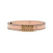 Pre-owned Leather belts Dior Vintage , Beige , Dames