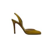 Pre-owned Leather heels Christian Louboutin Pre-owned , Yellow , Dames