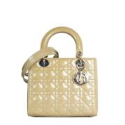 Pre-owned Leather dior-bags Dior Vintage , Beige , Dames