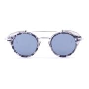 Ronde Aviator Zonnebril Grijs Schildpad Thom Browne , Gray , Heren