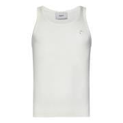 Witte Geribbelde Tanktop Coperni , White , Heren