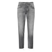 Grijze Katoenen Jeans met Borduursel Don The Fuller , Gray , Heren