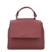 Mini Leren Handtas in Amarena Orciani , Red , Dames