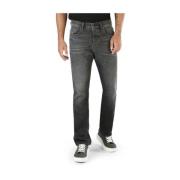 Zwarte Straight Leg Jeans Regular Fit Diesel , Black , Heren