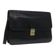 Pre-owned Leather clutches Celine Vintage , Black , Dames