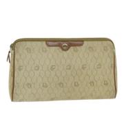 Pre-owned Leather clutches Dior Vintage , Beige , Dames