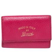 Pre-owned Leather wallets Gucci Vintage , Pink , Dames