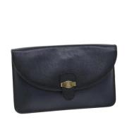 Pre-owned Leather clutches Dior Vintage , Black , Dames