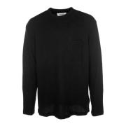 Geribbelde Longsleeve met Wafelstructuur Wax London , Black , Heren