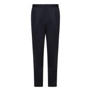 Midnight Blue Wolmix Getailleerde Broek Emporio Armani , Blue , Heren