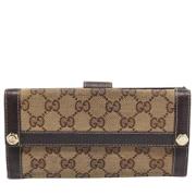 Pre-owned Leather wallets Gucci Vintage , Brown , Dames