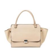 Pre-owned Leather handbags Celine Vintage , Beige , Dames