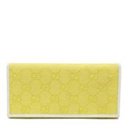 Pre-owned Canvas wallets Gucci Vintage , Yellow , Dames