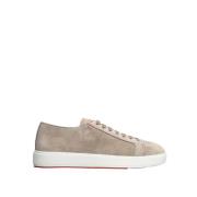 Suede Sneakers Santoni , Beige , Heren