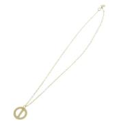 Pre-owned Metal necklaces Dior Vintage , Yellow , Dames