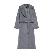 Tijdloze Wollen Tempera Jas Max Mara Weekend , Gray , Dames