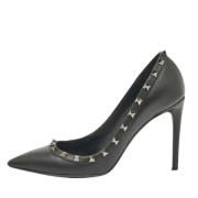 Pre-owned Leather heels Valentino Vintage , Black , Dames