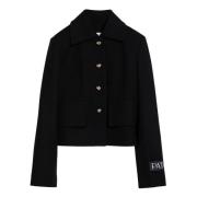 Korte Cardigan Sweater Patou , Black , Dames