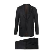 Blauwe Wol Kasjmier Blazer Lardini , Blue , Heren