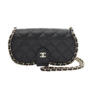 Pre-owned Leather chanel-bags Chanel Vintage , Black , Dames