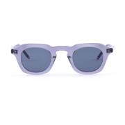 Satin Crystal Grey Ovale Zonnebril Thom Browne , Gray , Heren