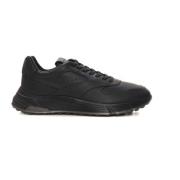 Memory Foam Leren Sneakers Hogan , Black , Heren