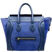 Pre-owned Leather handbags Celine Vintage , Blue , Dames