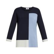 Gebreide top met geometrisch patroon Marina Rinaldi , Blue , Dames