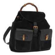 Pre-owned Suede handbags Gucci Vintage , Black , Dames