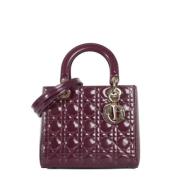 Pre-owned Leather dior-bags Dior Vintage , Purple , Dames