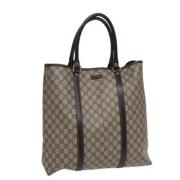 Pre-owned Canvas totes Gucci Vintage , Beige , Dames