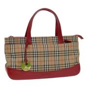 Pre-owned Canvas handbags Burberry Vintage , Brown , Dames