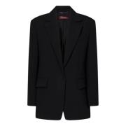 Zwarte Blazer Dames Buitenkleding Elegante Stijl Max Mara , Black , Da...