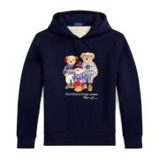 Polo Bear Family Fleece Hoodie RL Navy -S Ralph Lauren , Blue , Heren