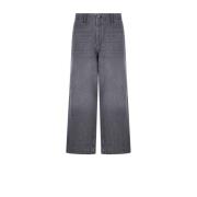 Denim Nero Broek Emporio Armani , Gray , Heren