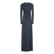 Blauwe Jurk Aw24 Elegante Avondkleding Victoria Beckham , Blue , Dames