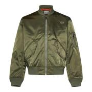 Groene Waterdichte Bomberjack Aw24 Lacoste , Green , Heren