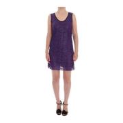 Paarse Kant Mini Jurk Dolce & Gabbana , Purple , Dames