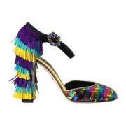 Paillet Franje Mary Jane Pumps Dolce & Gabbana , Multicolor , Dames