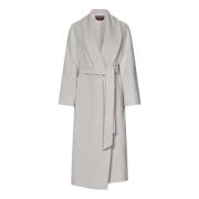 Witte Wrap Jas Luxe Elegantie Max Mara , White , Dames