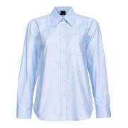 Heldere Blauwe Shirt met Achtersplit Pinko , Blue , Dames