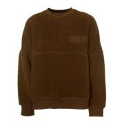 Ballon Fit Sweatshirt met Herringbone Details Carhartt Wip , Brown , H...