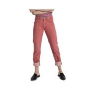 Crimson Bandito High-Waisted Jeans One Teaspoon , Red , Dames