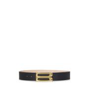 Zwarte Leren Riem Elegante Stijl Victoria Beckham , Black , Dames